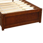 Base letto a piattaforma in legno Twin con letto estraibile Espresso