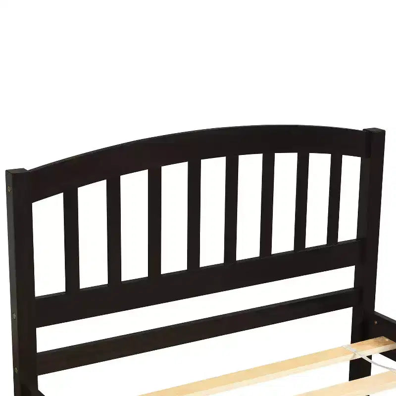 Base letto a piattaforma in legno Twin con letto estraibile Espresso