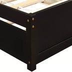 Base letto a piattaforma in legno Twin con letto estraibile Espresso