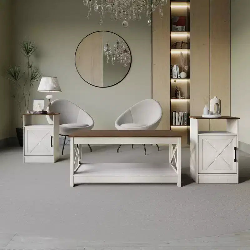 Set di tavolini da salotto 3 pezzi Home Design Lebanon