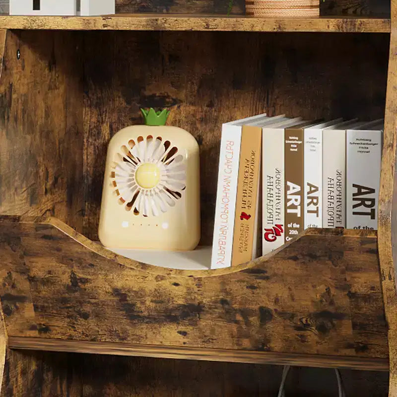 Libreria per bambini e portaoggetti per giocattoli, organizer per giocattoli a 3 livelli, mobiletto a 5 cubi, libreria per bambini