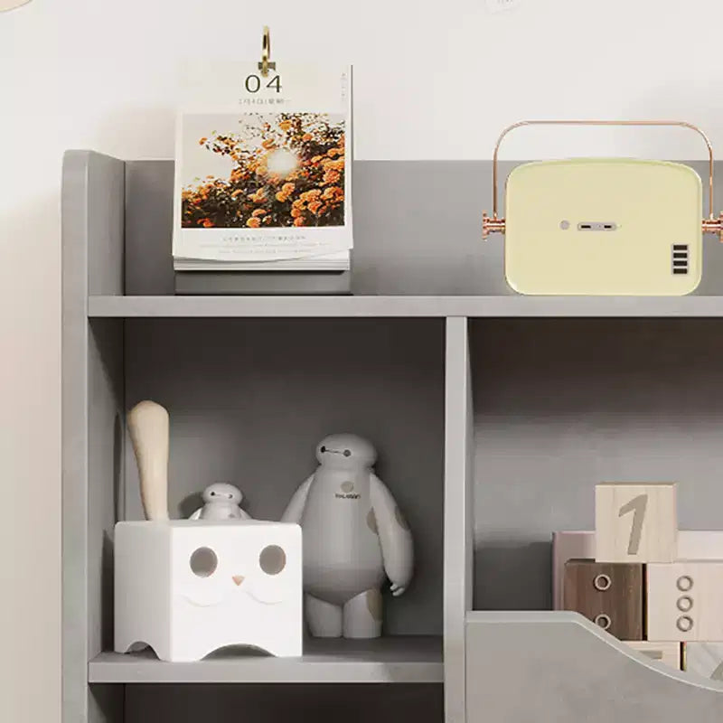 Libreria per bambini e portaoggetti per giocattoli, organizer per giocattoli a 3 livelli, mobiletto a 5 cubi, libreria per bambini