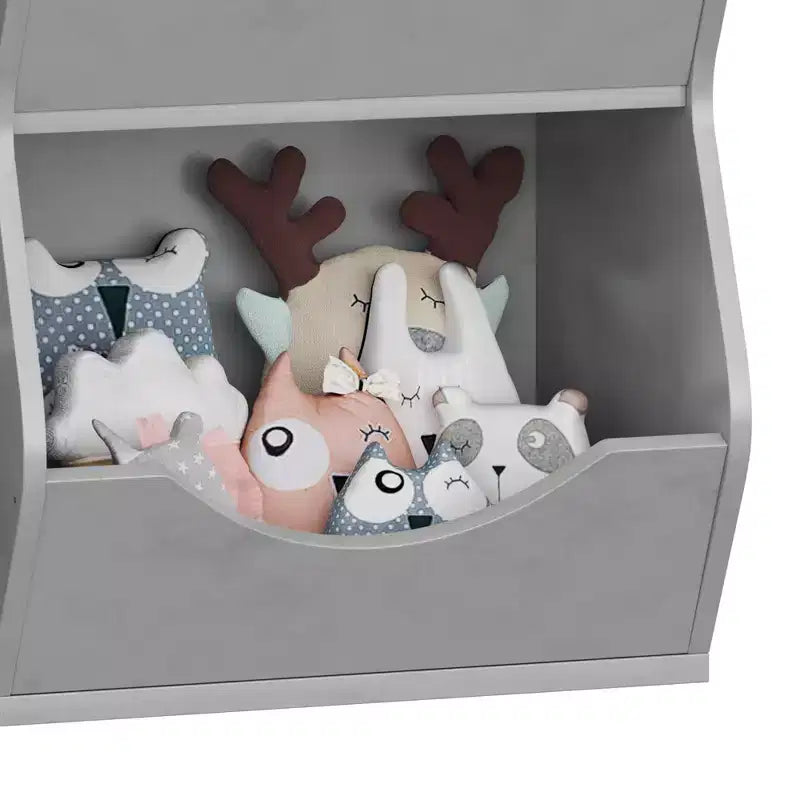 Libreria per bambini e portaoggetti per giocattoli, organizer per giocattoli a 3 livelli, mobiletto a 5 cubi, libreria per bambini