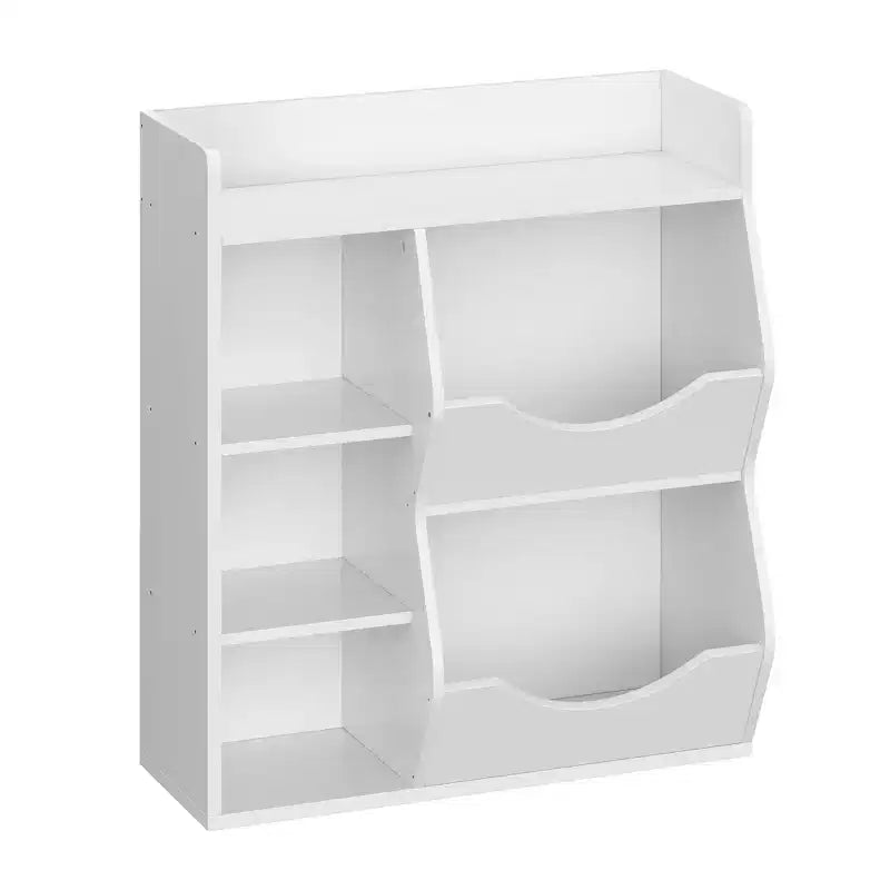 Libreria per bambini e portaoggetti per giocattoli, organizer per giocattoli a 3 livelli, mobiletto a 5 cubi, libreria per bambini