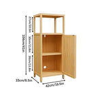 GDFStudio Mobile Contenitore Hoyle Moderno 41 in Bambù con Anta e Ripiano