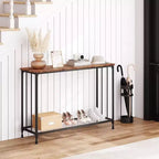 Acekool Tavolo Console Stretto per Ingresso, Tavolo da Divano Industriale con Scaffale, per Corridoio, Soggiorno, Ufficio