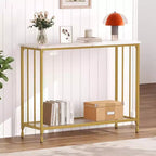 Acekool Tavolo Console Stretto per Ingresso, Tavolo da Divano Industriale con Scaffale, per Corridoio, Soggiorno, Ufficio