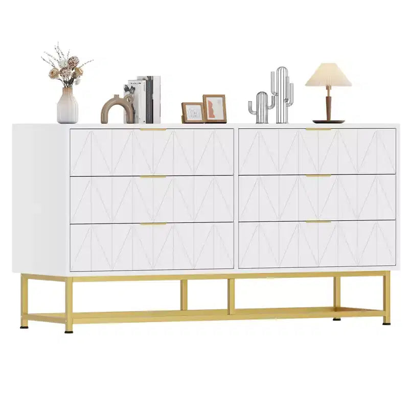 Cassettiera piccola a 6 cassetti - Comodino e organizer moderno e compatto per camera da letto/soggiorno