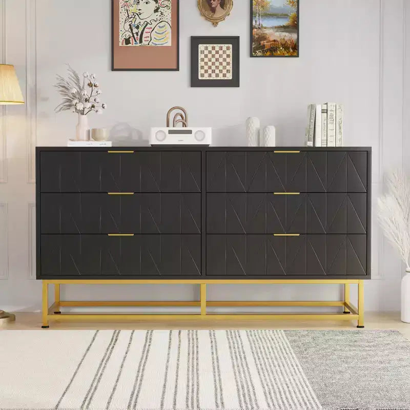 Cassettiera piccola a 6 cassetti - Comodino e organizer moderno e compatto per camera da letto/soggiorno
