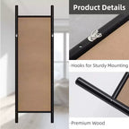 PexFix Specchio da terra in legno massiccio, stile scaletta, 53 cm L x 162 cm H, colore nero