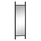 PexFix Specchio da terra in legno massiccio, stile scaletta, 53 cm L x 162 cm H, colore nero