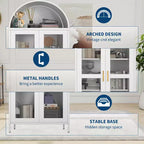 Mobili in acciaio laminato a freddo - Armadio a doppia anta con arco in ferro e vetro, 2 ante, A185 x L78 x P39 cm, spessore 0,6 mm, bianco