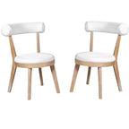Set of 2 Dining Chair Upholstered Dinner Chair Armless Chairs with Padded Seat - Modernluxe