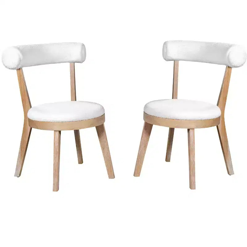 Set of 2 Dining Chair Upholstered Dinner Chair Armless Chairs with Padded Seat - Modernluxe