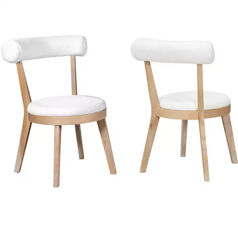 Set di 2 sedie da pranzo imbottite senza braccioli con seduta imbottita - Modernluxe