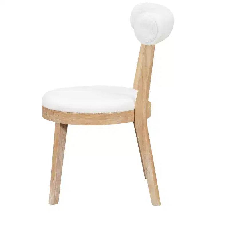 Set di 2 sedie da pranzo imbottite senza braccioli con seduta imbottita - Modernluxe