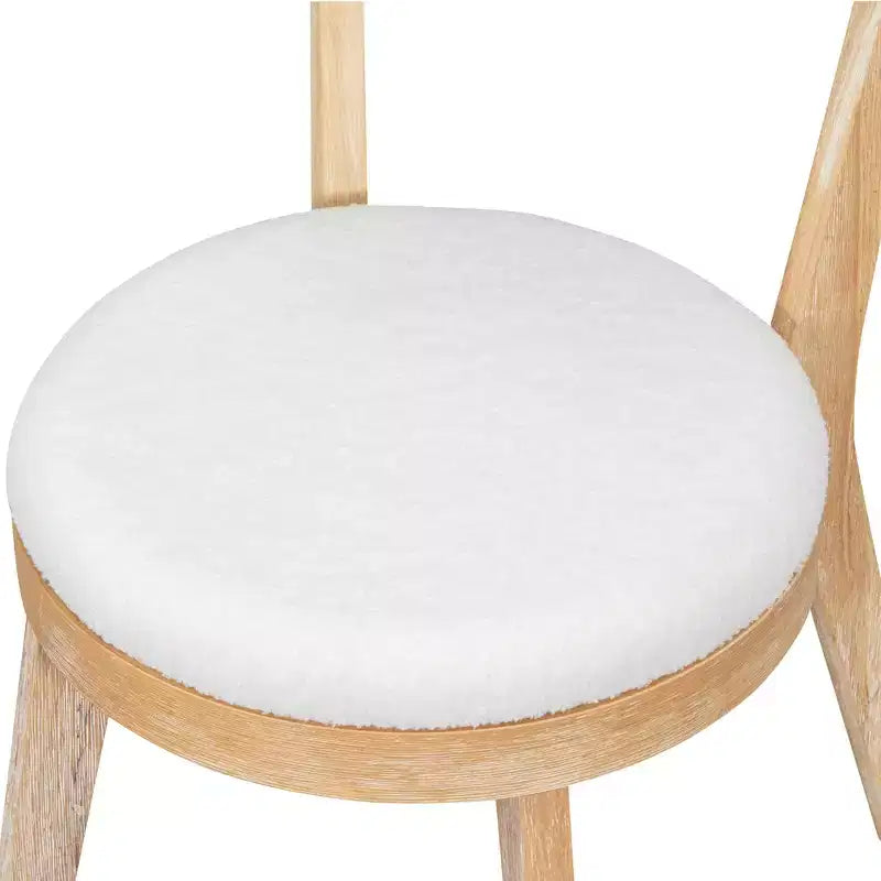 Set di 2 sedie da pranzo imbottite senza braccioli con seduta imbottita - Modernluxe