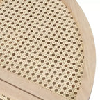 Okak Tavolino da caffè modulare in rattan a 4 pezzi, rotondo/quadrato convertibile con contenitore, tavolino da centro in legno massello e intreccio per soggiorno