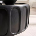 Okak Tavolini da Caffè con Bordo a Onda Moderna Set da 2, in Fibra di Vetro e Senza Montaggio, Comodini di Dimensioni da Appartamento per Soggiorno e Camera da Letto