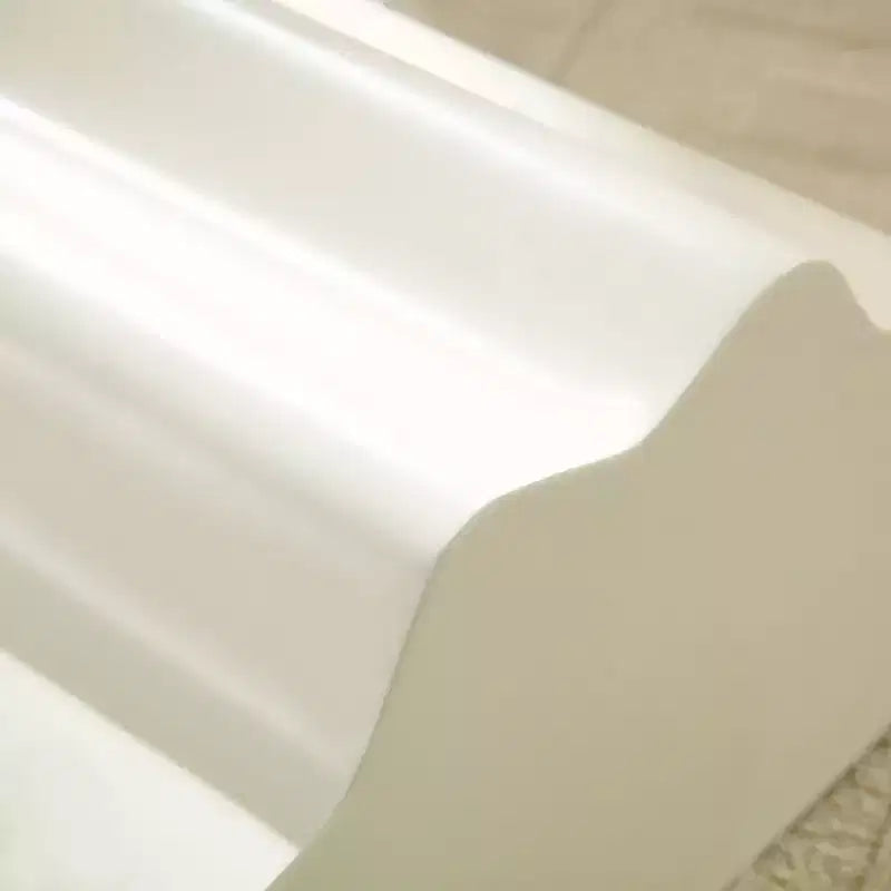 Okak Tavolini da Caffè con Bordo a Onda Moderna Set da 2, in Fibra di Vetro e Senza Montaggio, Comodini di Dimensioni da Appartamento per Soggiorno e Camera da Letto