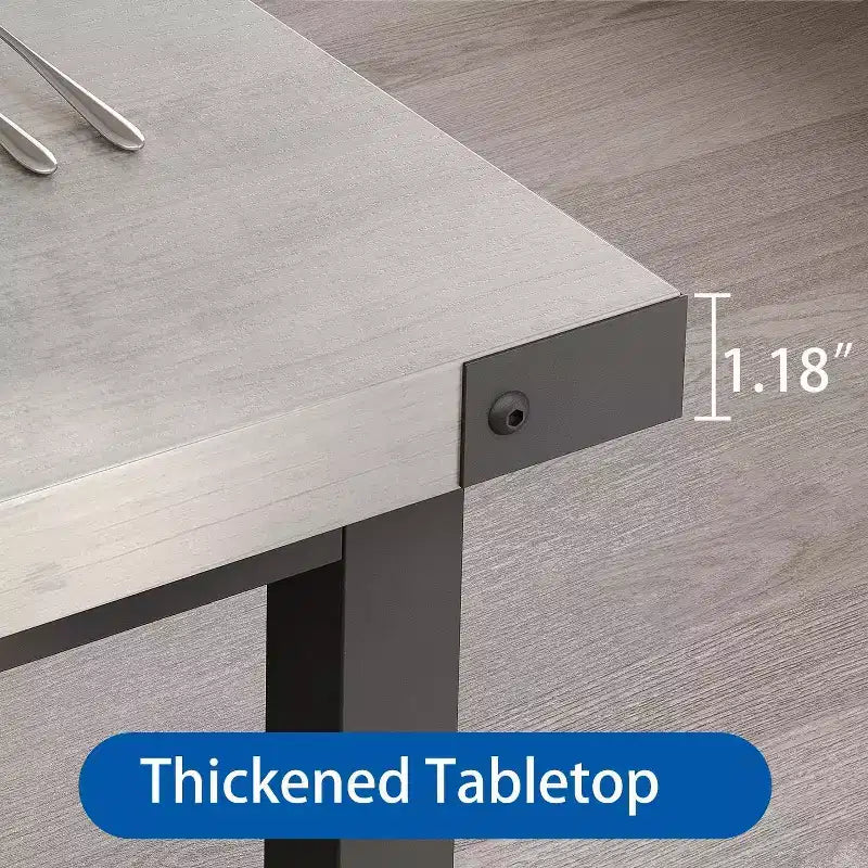 Tavolo da pranzo rettangolare da 180 cm per 8 persone, grande tavolo da cucina industriale in legno con struttura in metallo resistente, perfetto per le famiglie numerose