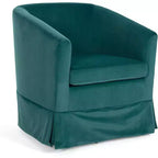 Acekool Poltrona Girevole Moderna, Poltroncina Imbottita con Seduta Ampia e Cuscino Elastico per Soggiorno, Camera da Letto, Ufficio