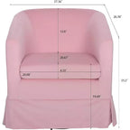 Acekool Poltrona Girevole Moderna, Poltroncina Imbottita con Seduta Ampia e Cuscino Elastico per Soggiorno, Camera da Letto, Ufficio