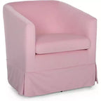 Acekool Poltrona Girevole Moderna, Poltroncina Imbottita con Seduta Ampia e Cuscino Elastico per Soggiorno, Camera da Letto, Ufficio