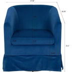 Acekool Poltrona Girevole Moderna, Poltroncina Imbottita con Seduta Ampia e Cuscino Elastico per Soggiorno, Camera da Letto, Ufficio