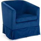 Acekool Poltrona Girevole Moderna, Poltroncina Imbottita con Seduta Ampia e Cuscino Elastico per Soggiorno, Camera da Letto, Ufficio