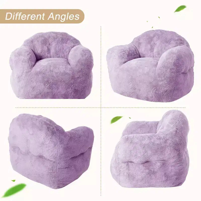 Pouf géant GustoWave pour chambre à coucher et salon, violet