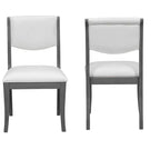 Set di 2 sedie da pranzo imbottite senza braccioli con sedile imbottito, struttura in legno massello - Modernluxe