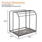 Stendino portasalviette da piscina per esterni, Stendino portasalviette autoportante, Stendino portasalviette da piscina a 5 barre con base in rattan, Stendino portasalviette da esterno in rattan intrecciato, Organizer per riporre gli oggetti