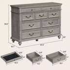 Comodino a 9 cassetti per camera da letto, cassettiera in legno stile rustico con maniglia, organizzatore per gioielli per soggiorno, corridoio
