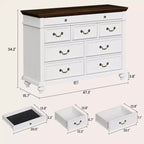 Comodino a 9 cassetti per camera da letto, cassettiera in legno stile rustico con maniglia, organizzatore per gioielli per soggiorno, corridoio