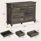 Comodino a 9 cassetti per camera da letto, cassettiera in legno stile rustico con maniglia, organizzatore per gioielli per soggiorno, corridoio
