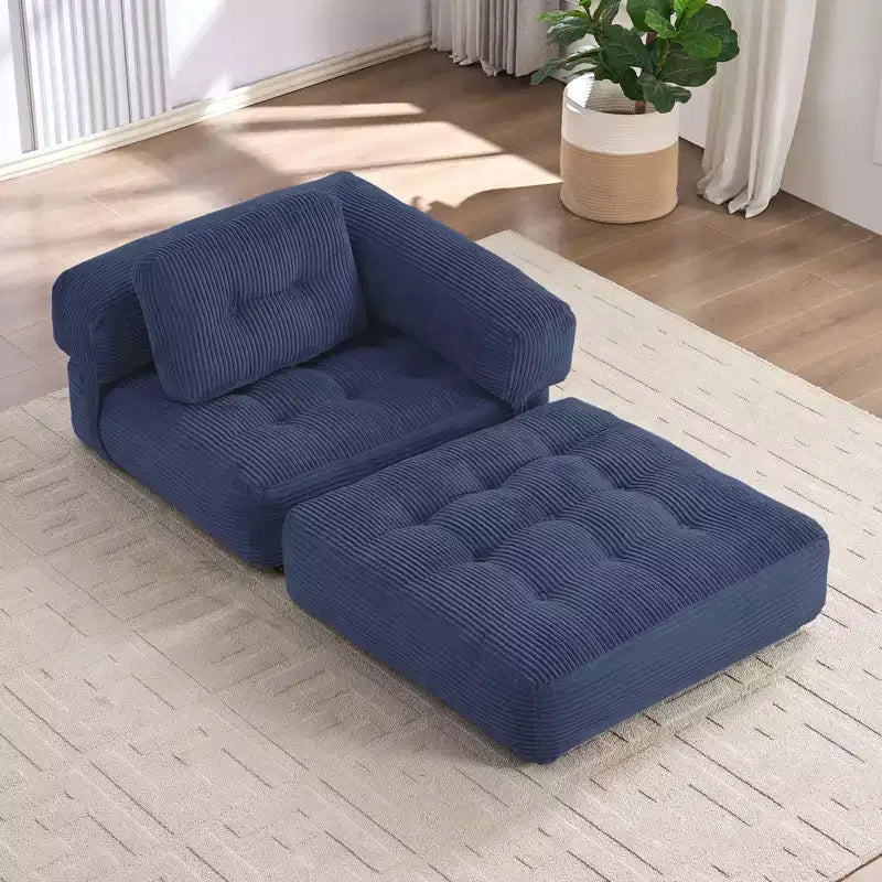 Mjkone Divano Letto Pieghevole, Divano Letto Convertibile a L con Braccioli Pieghevole