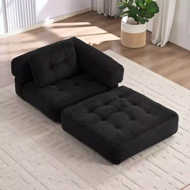 Mjkone Divano Letto Pieghevole, Divano Letto Convertibile a L con Braccioli Pieghevole