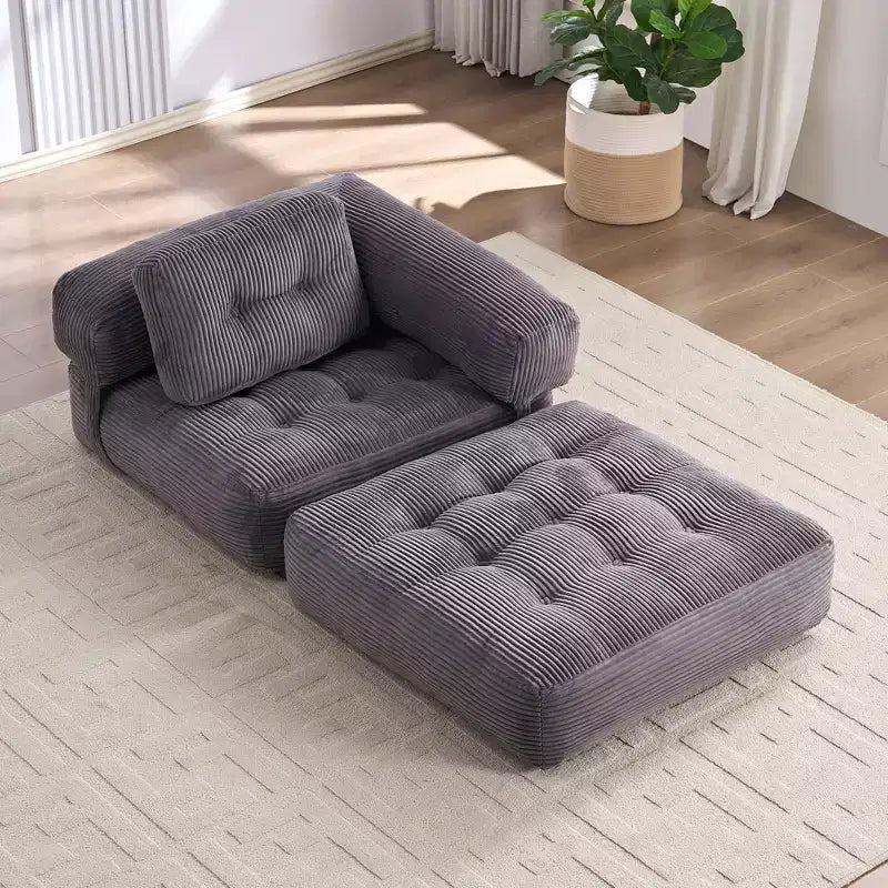 Mjkone Divano Letto Pieghevole, Divano Letto Convertibile a L con Braccioli Pieghevole
