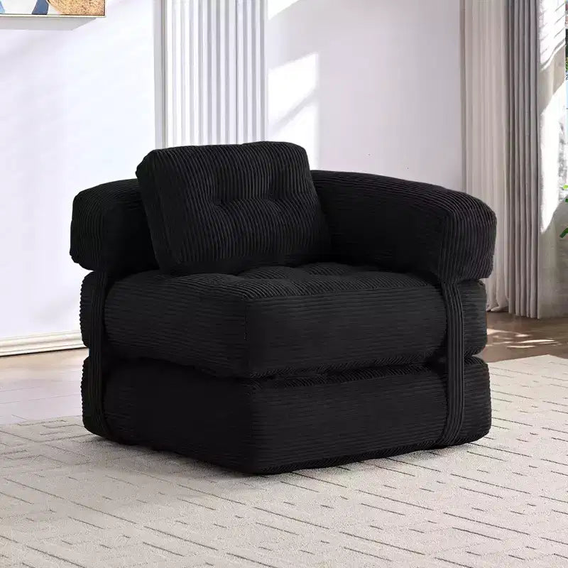 Mjkone Folding Sofa Bed, L-Shaped Convertible Sofa Bed with Armrest Foldable Sleeper Sofa