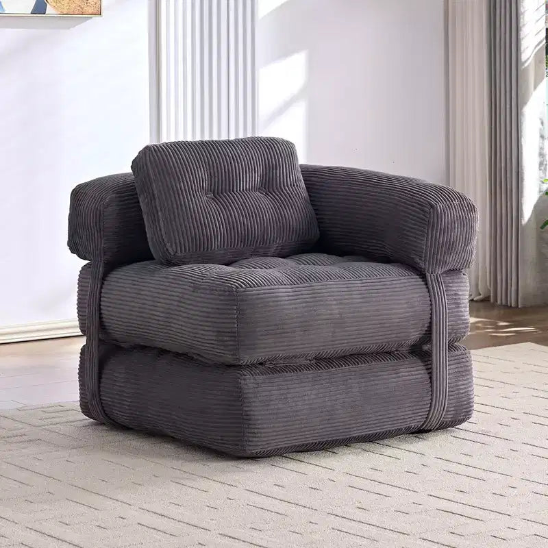 Mjkone Divano Letto Pieghevole, Divano Letto Convertibile a L con Braccioli Pieghevole
