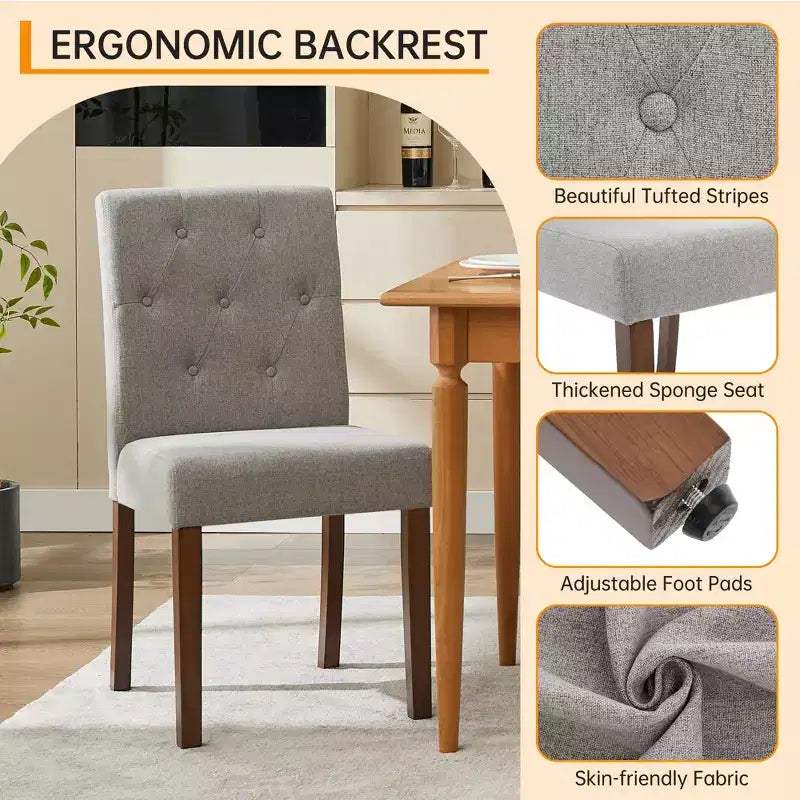 Sedia da pranzo modello CY-Latch in legno 4 pezzi con struttura in legno resistente, seduta confortevole, design elegante, montaggio facile e utilizzo versatile
