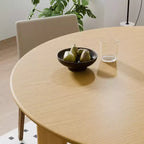 PexFix 42 Tavolo da Pranzo Rotondo in Legno Massello di Rovere per Sale da Pranzo Moderne e Riunioni Familiari