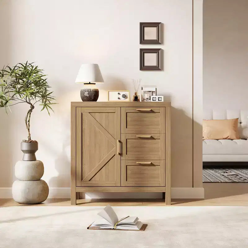 Mobile buffet credenza con contenitore, mobile contenitore d'accento, buffet moderno con ripiani regolabili per ingresso, soggiorno, cucina