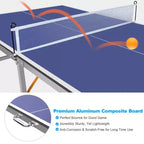 Tavoli da ping-pong professionali da esterno, tavolo da gioco portatile da ping-pong da interno/esterno 6x3FT