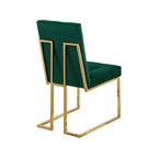 Meridian Furniture, Chaises de salle à manger Pierre en velours, lot de 2