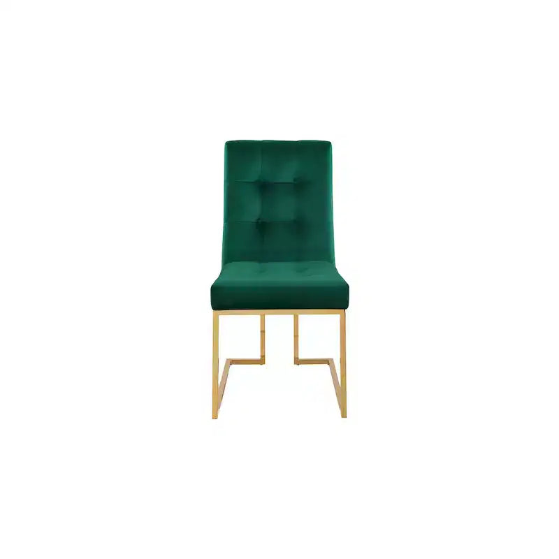 Meridian Furniture, Chaises de salle à manger Pierre en velours, lot de 2