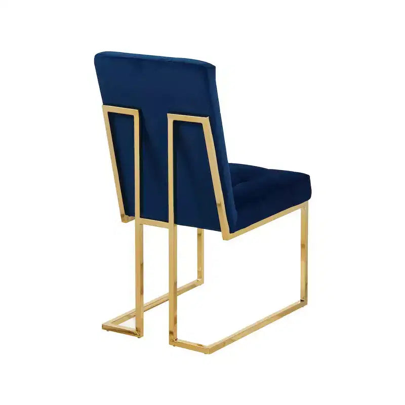 Meridian Furniture, Chaises de salle à manger Pierre en velours, lot de 2