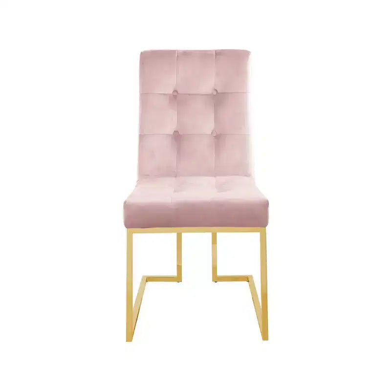 Meridian Furniture, Chaises de salle à manger Pierre en velours, lot de 2