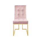 Meridian Furniture, Chaises de salle à manger Pierre en velours, lot de 2